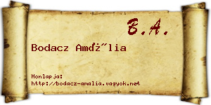 Bodacz Amália névjegykártya